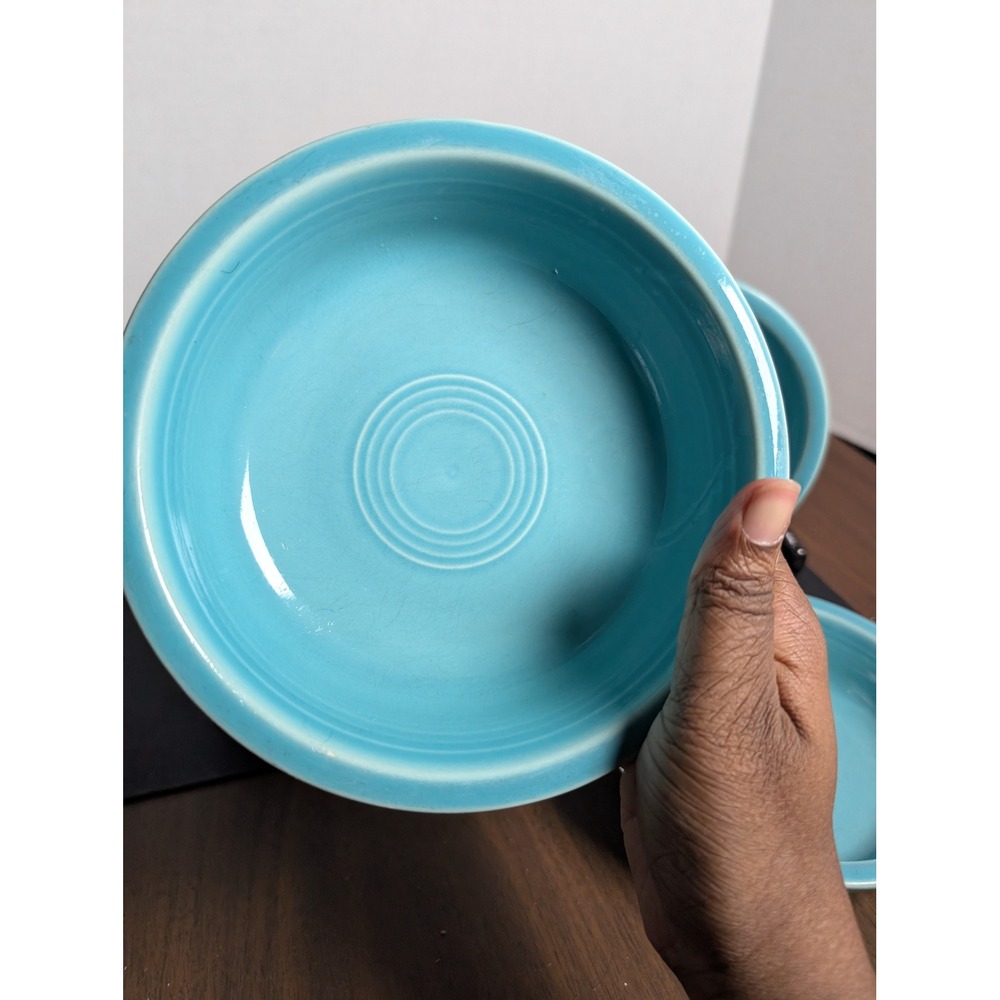 Fiesta Lot of 4 Turquoise Bowl Made In The USA - Picture 3 of 6